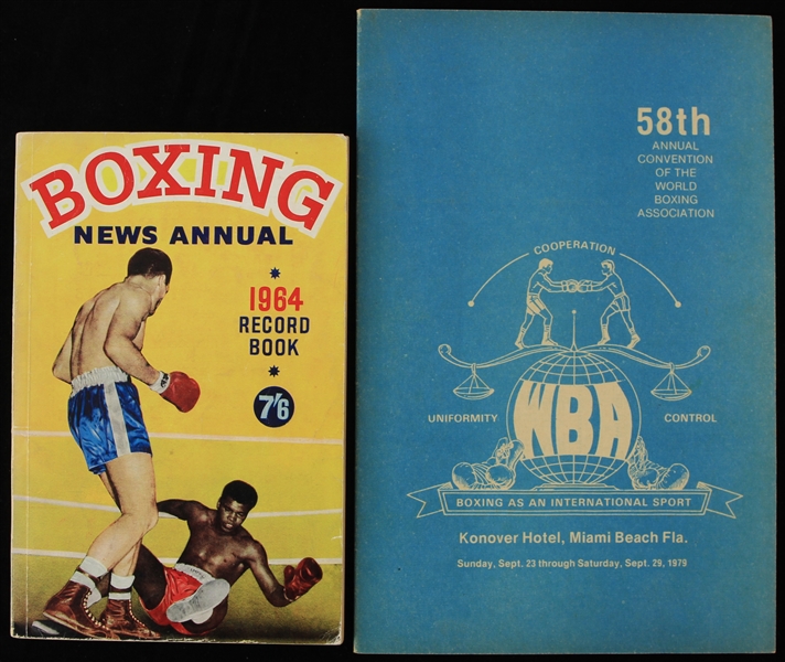 1964-79 Boxing Publications - Lot of 2 w/ Boxing News Annual Record Book & World Boxing Association Convention Program 