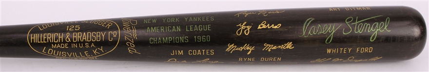 1960 New York Yankees American League Champions H&B Louisville Slugger Commemorative Black Bat (MEARS LOA)
