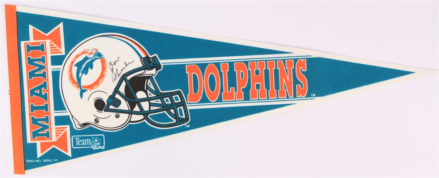 1990s Don Shula Miami Dolphins Signed 29" Full Size Pennant (JSA)