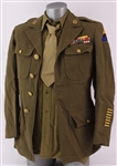 1940-42 WWII US Army J. Friedman & Co. Jacket w/ Long Sleeve Shirt + Tie (MEARS LOA)