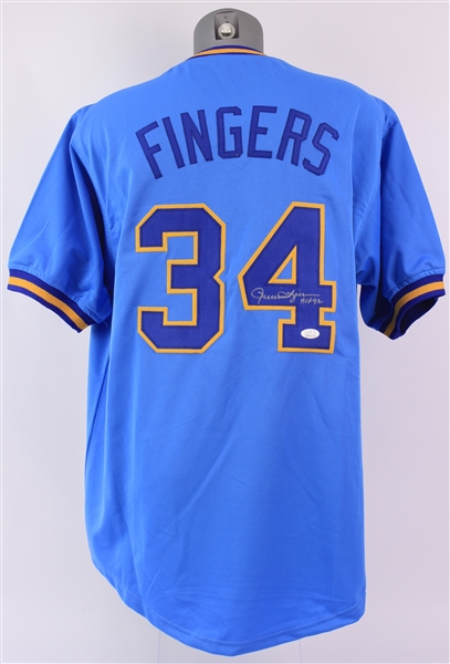 2019 Rollie Fingers Milwaukee Brewers Signed Jersey (*JSA*)