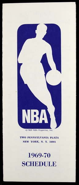 1969-1970 NBA Schedule (Alcindor Rookie Season) Pamphlet