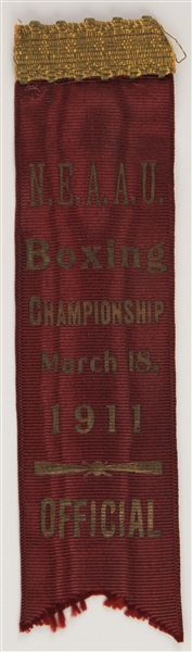 1911 NEAAU Boxing Championship 5" Ribbon