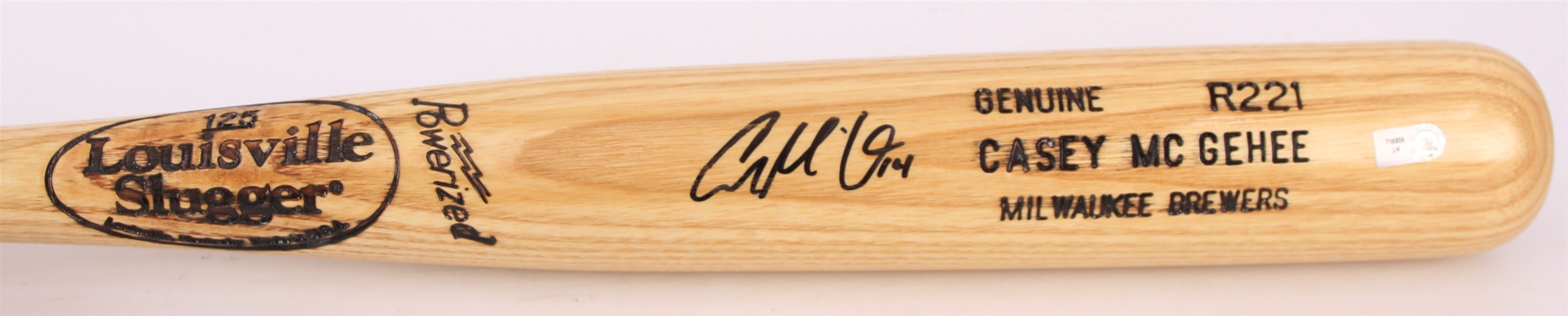 2009 Casey McGehee Milwaukee Brewers Signed Louisville Slugger Professional Model Bat (MEARS LOA/JSA/MLB Hologram)