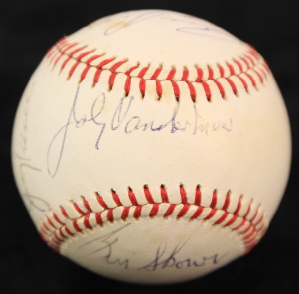 1980s Old Time Stars Multi Signed Baseball w/ 8 Signatures Including Johnny Vander Meer, Bobby Thomson, Billy Pierce & More (JSA)