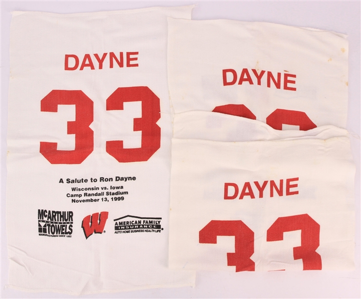 1999 Salute to Ron Dayne Wisconsin Badgers 14" x 24" Camp Randall Stadium Towels - Lot of 3 