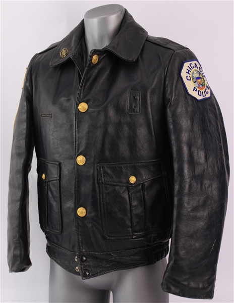 2010s Chicago Police Department Leather Jacket