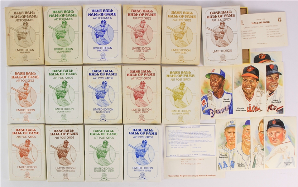 1980-2001 Baseball Hall of Fame Limited Edition Art Post Cards Perez-Steele Galleries 