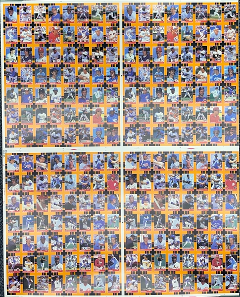 1988 Donruss Baseball Uncut Blank Back Card Sheet w/ 224 Cards