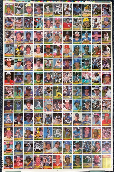 1984 Donruss Baseball Uncut Card Sheet w/ 132 Cards