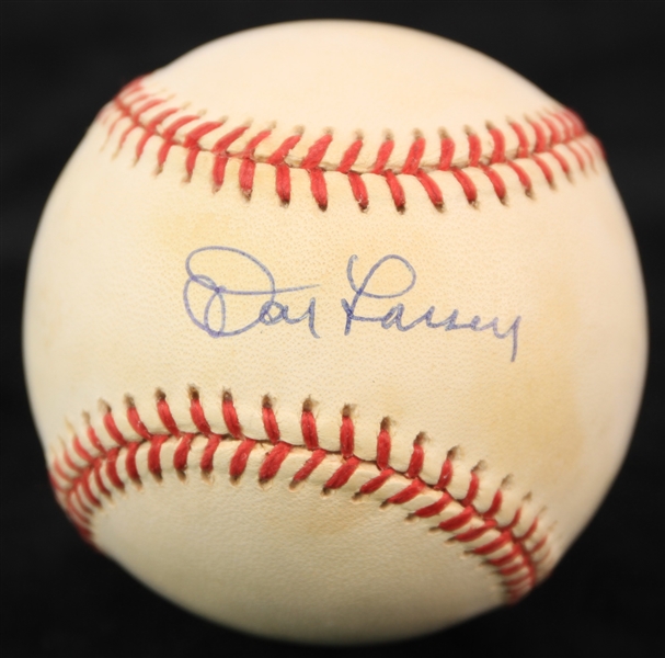 1993-94 Don Larsen New York Yankees Signed OAL Brown Baseball (Beckett)
