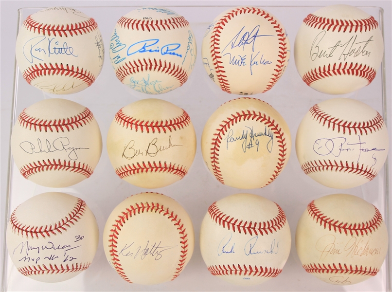 1990s-2000s Chicago Cubs Signed Baseball Collection - Lot of 12 w/ Jim Hickman, Ken Holtzman, Randy Hundley & More (JSA)