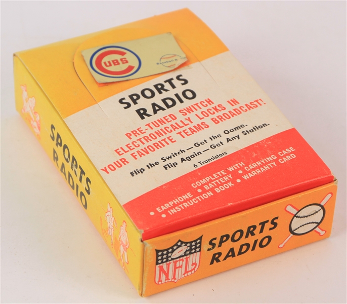 1960s Chicago Cubs MIB Sports Radio Transistor Radio