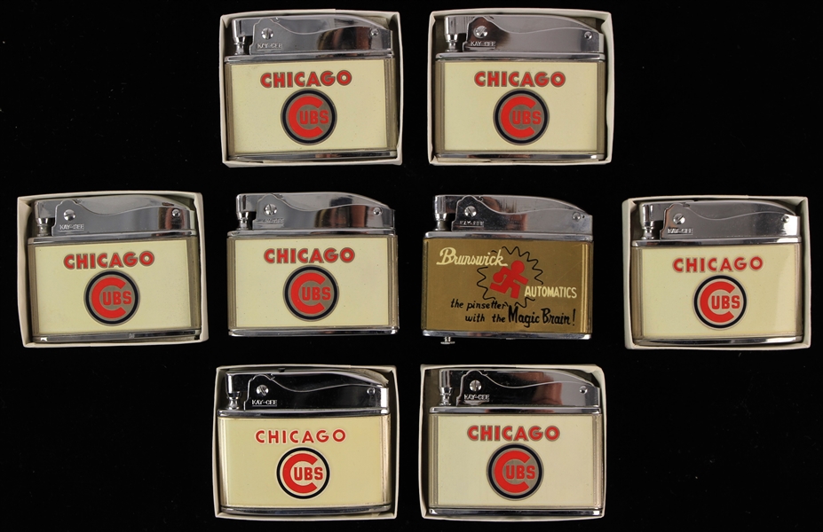 1960s Chicago Cubs Kay-Cee Automatic Lighters - Lot of 8