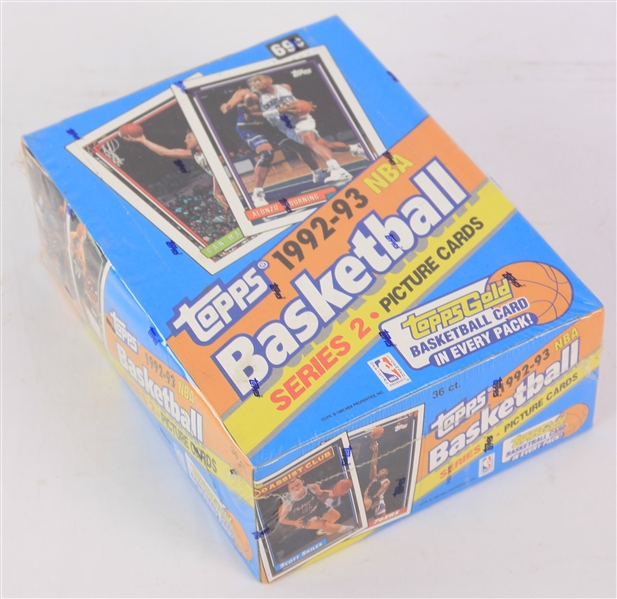 1992-93 Topps Series 2 Basketball Trading Cards Unopened Hobby Box w/ 36 Packs (Possible Shaquille ONeal Rookie)