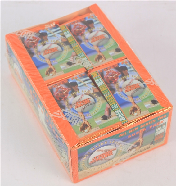 1994 Score Baseball Series 2 Super Pack Baseball Trading Cards Unopened Hobby Box w/ 24 Packs