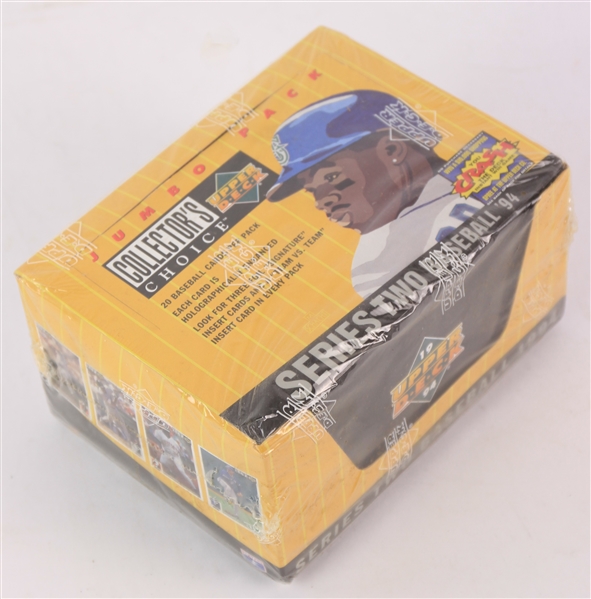 1994 Upper Deck Collectors Choice Series 2 Baseball Trading Cards Unopened Jumbo Box w/ 24 Packs
