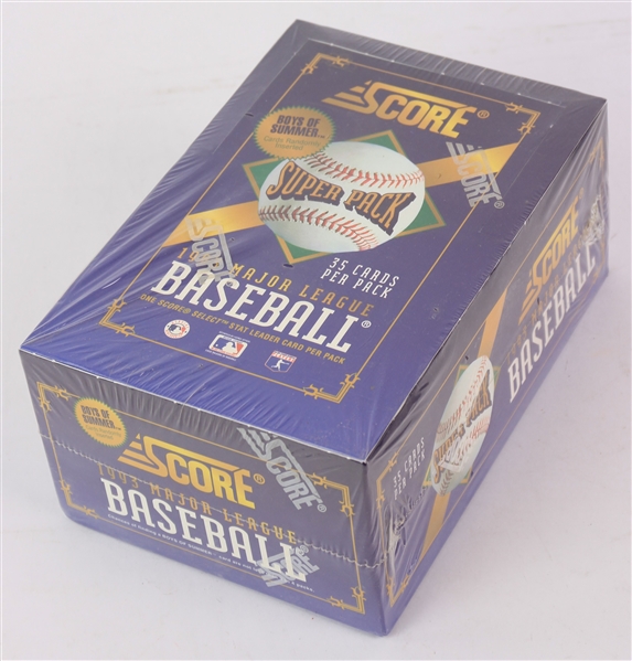 1993 Score Baseball Trading Cards Unopened Hobby Box w/ 24 Super Packs (Possible Derek Jeter Rookie)