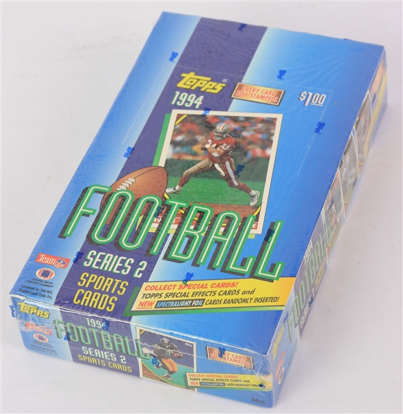 1994 Topps Series 2 Football Trading Cards Unopened Hobby Box w/ 36 Packs