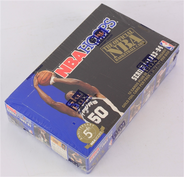 1993-94 NBA Hoops Series I Basketball Trading Cards Unopened Hobby Box w/ 36 Packs