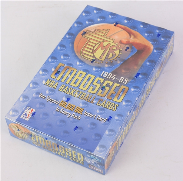 1994-95 Topps Embossed Basketball Trading Cards Unopened Hobby Box w/ 24 Packs