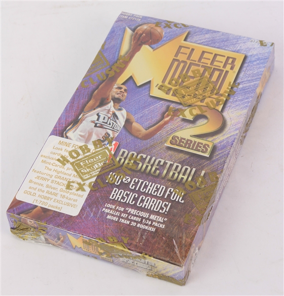 1996-97 Fleer Metal Series 2 Basketball Trading Cards Unopened Hobby Box w/ 24 Packs (Possible Kobe Bryant Rookie)