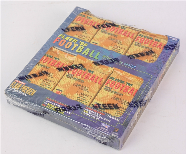 1995 Fleer Football Trading Cards Unopened Rack Box w/ 24 Packs