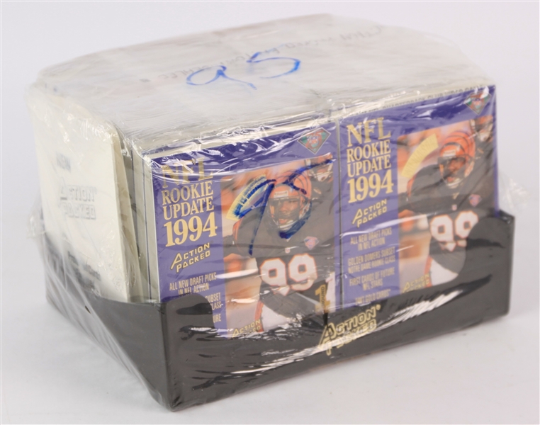 1994 Action Packed Rookie Update Football Trading Cards Unopened Hobby Box w/ 24 Packs +1 Pack of Prototype Cards