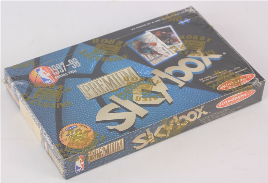 1997-98 SkyBox Premium Series Two Basketball Trading Cards Unopened Hobby Box w/ 24 Packs