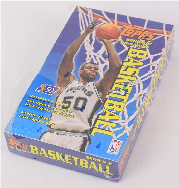 1996-97 Topps Series 2 Basketball Trading Cards Unopened Hobby Box w/ 36 Packs (Possible Kobe Bryant Rookie)