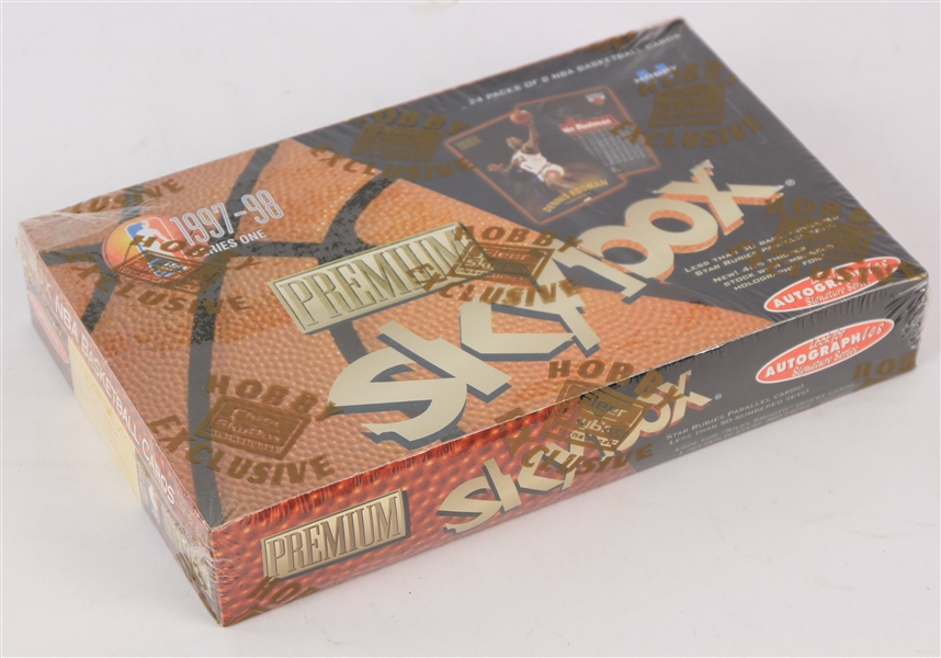 1997-98 SkyBox Premium Series One Basketball Trading Cards Unopened Hobby Box w/ 24 Packs (Possible Tim Duncan Rookie)