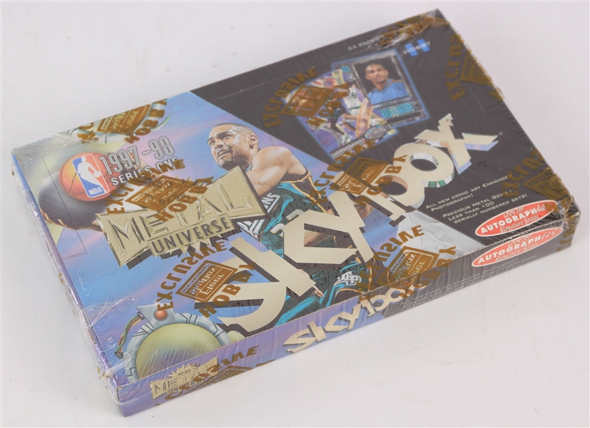 1997-98 SkyBox Metal Universe Series One Basketball Trading Cards Unopened Hobby Box w/ 24 Packs (Possible Time Duncan Rookie)