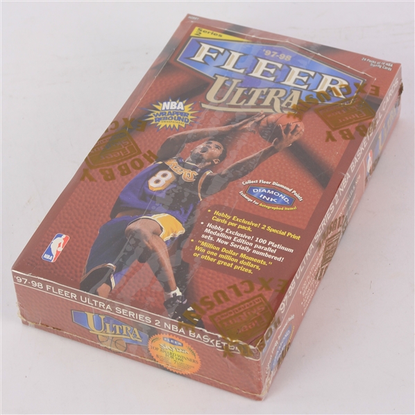 1997-98 Fleer Ultra Series 2 Basketball Trading Cards Unopened Hobby Box w/ 24 Packs