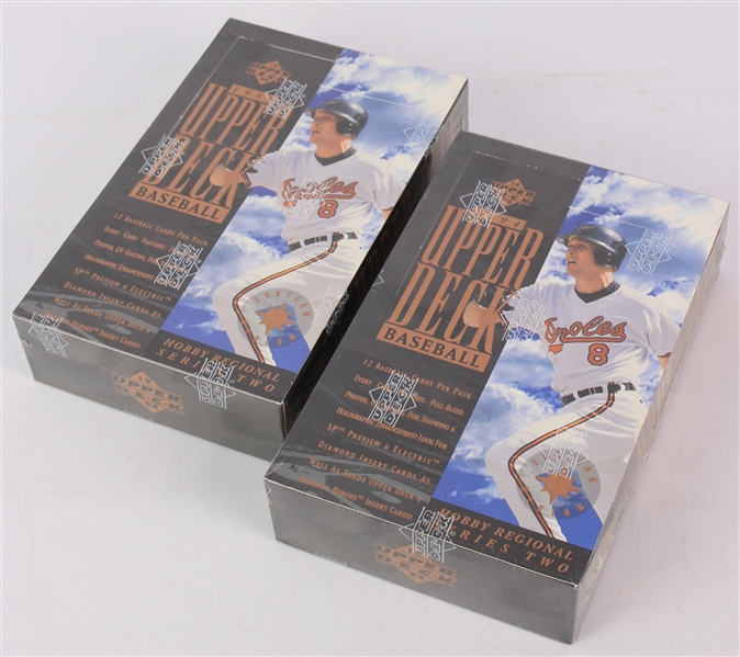 1994 Upper Deck Series 2 Baseball Trading Cards Unopened Eastern Region Hobby Boxes w/ 36 Packs - Lot of 2