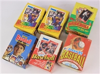1987-94 Baseball Trading Cards Unopened Hobby Boxes - Lot of 6 w/ Topps, Donruss & Fleer 