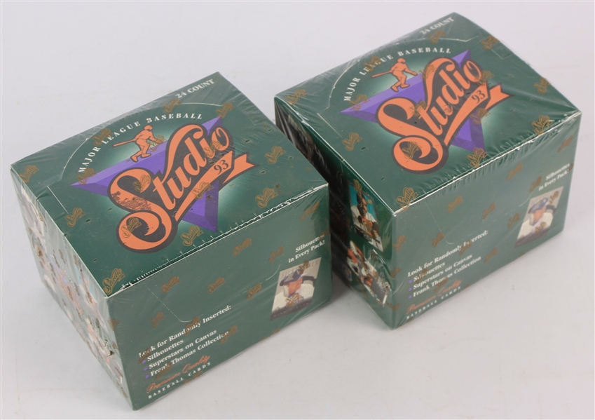 1993 Studio Baseball Trading Cards Unopened Hobby Boxes w/ 24 Packs - Lot of 2