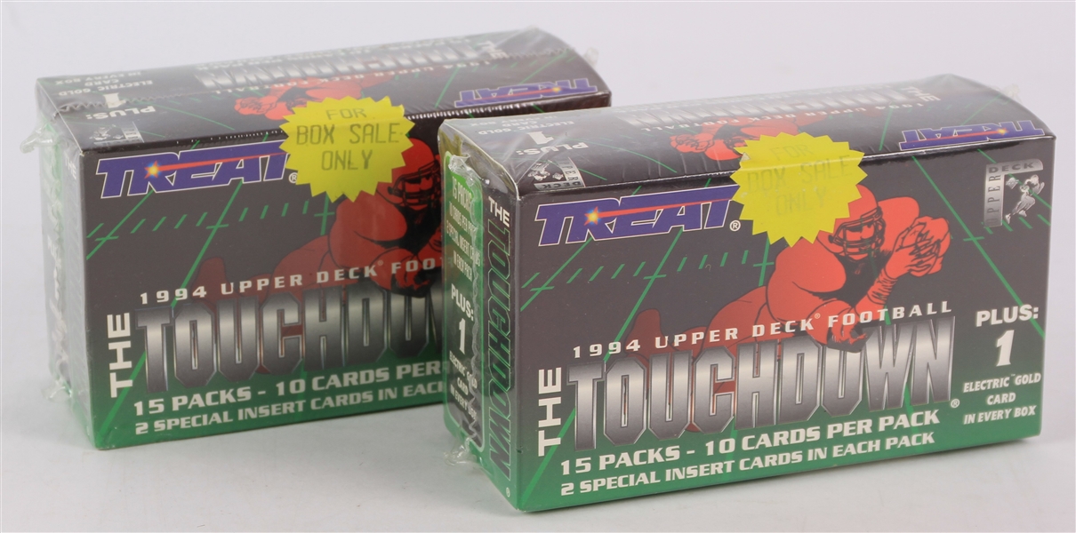 1994 Upper Deck The Touchdown Football Trading Cards Unopened Retail Boxes w/ 15 Packs - Lot of 2 