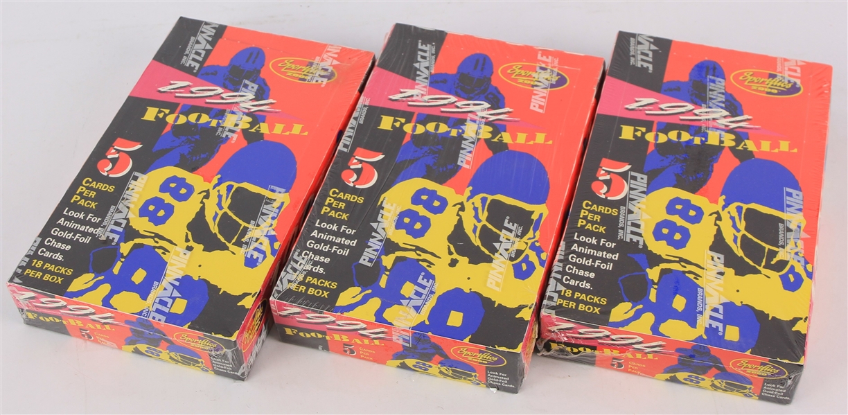 1994 Sportflics 2000 Football Trading Cards Unopened Hobby Boxes w/ 18 Packs - Lot of 3 
