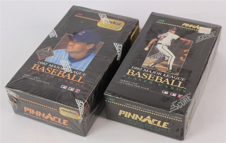 1992 Score Pinnacle Baseball Trading Cards Unopened Hobby Boxes - Lot of 2 (Possible Manny Ramirez Rookie)
