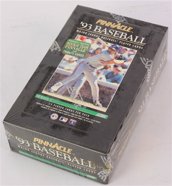 1993 Score Pinnacle Series 2 Baseball Trading Cards Unopened Hobby Box w/ 36 Packs (Possible Derek Jeter Rookie)