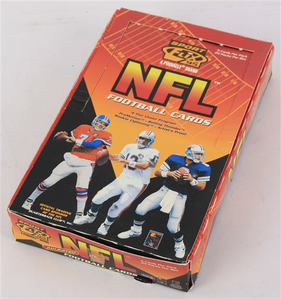 1995 SportFlix Football Trading Cards Hobby Box w/ 18 Unopened Packs 