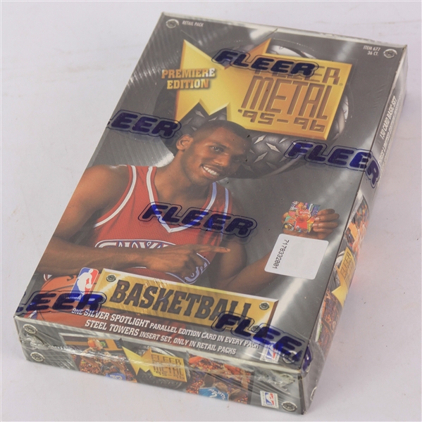 1995-96 Fleer Metal Premiere Edition Basketball Trading Cards Unopened Retail Box w/ 36 Packs
