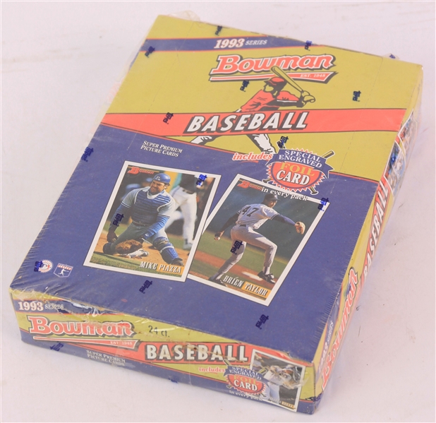 1993 Bowman Baseball Trading cards Unopened Hobby Box w/ 24 Packs (Possible Derek Jeter Rookie)
