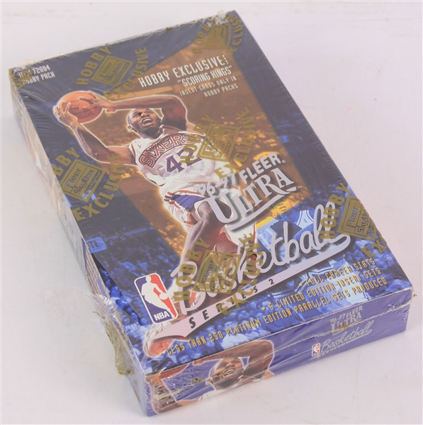1996-97 Fleer Ultra Series 2 Basketball Trading Cards Unopened Hobby Box w/ 24 Packs