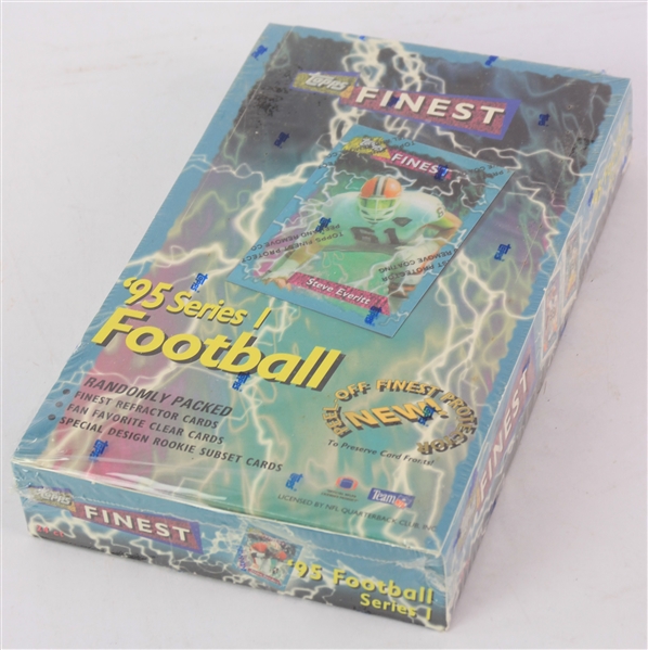 1995 Topps Finest Series I Football Trading Cards Unopened Hobby Box w/ 24 Packs