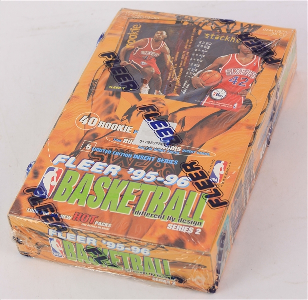 1995-96 Fleer Series 2 Basketball Trading Cards Unopened Hobby Box w/ 36 Packs