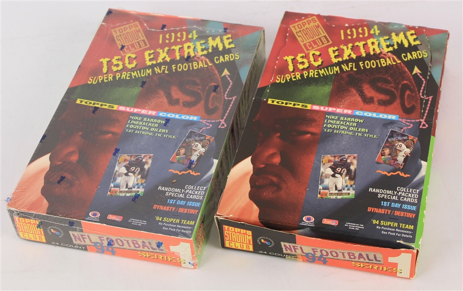 1994 Topps Stadium Club Football Trading Cards Unopened Hobby Box & Packs - Lot of 51 Total Packs