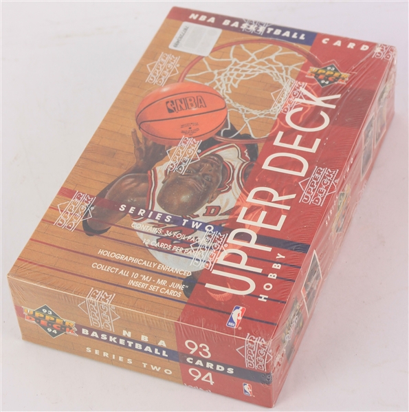 1993-94 Upper Deck Series 2 Basketball Trading Cards Unopened Hobby Box w/ 36 Packs