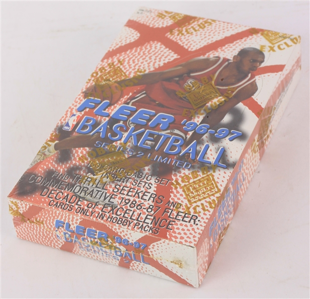 1996-97 Fleer Series 2 Basketball Trading Cards Unopened Hobby Box w/ 36 Packs (Possible Kobe Bryant Rookie)