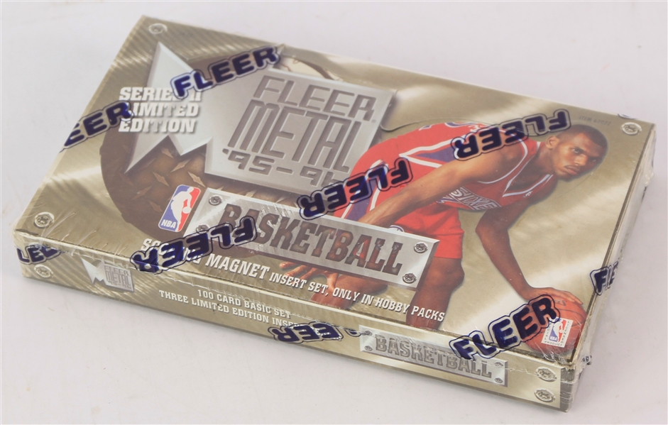 1995-96 Fleer Metal Series II Basketball Trading Cards Unopened Hobby Box w/ 24 Packs